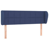 Vidaxl hoofdbord met randen 147x23x78 88 cm stof blauw
