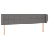 Vidaxl hoofdbord met randen 163x23x78 88 cm stof donkergrijs