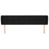 Vidaxl hoofdbord met randen 163x23x78 88 cm stof zwart