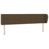 Vidaxl hoofdbord met randen 203x23x78 88 cm stof donkerbruin