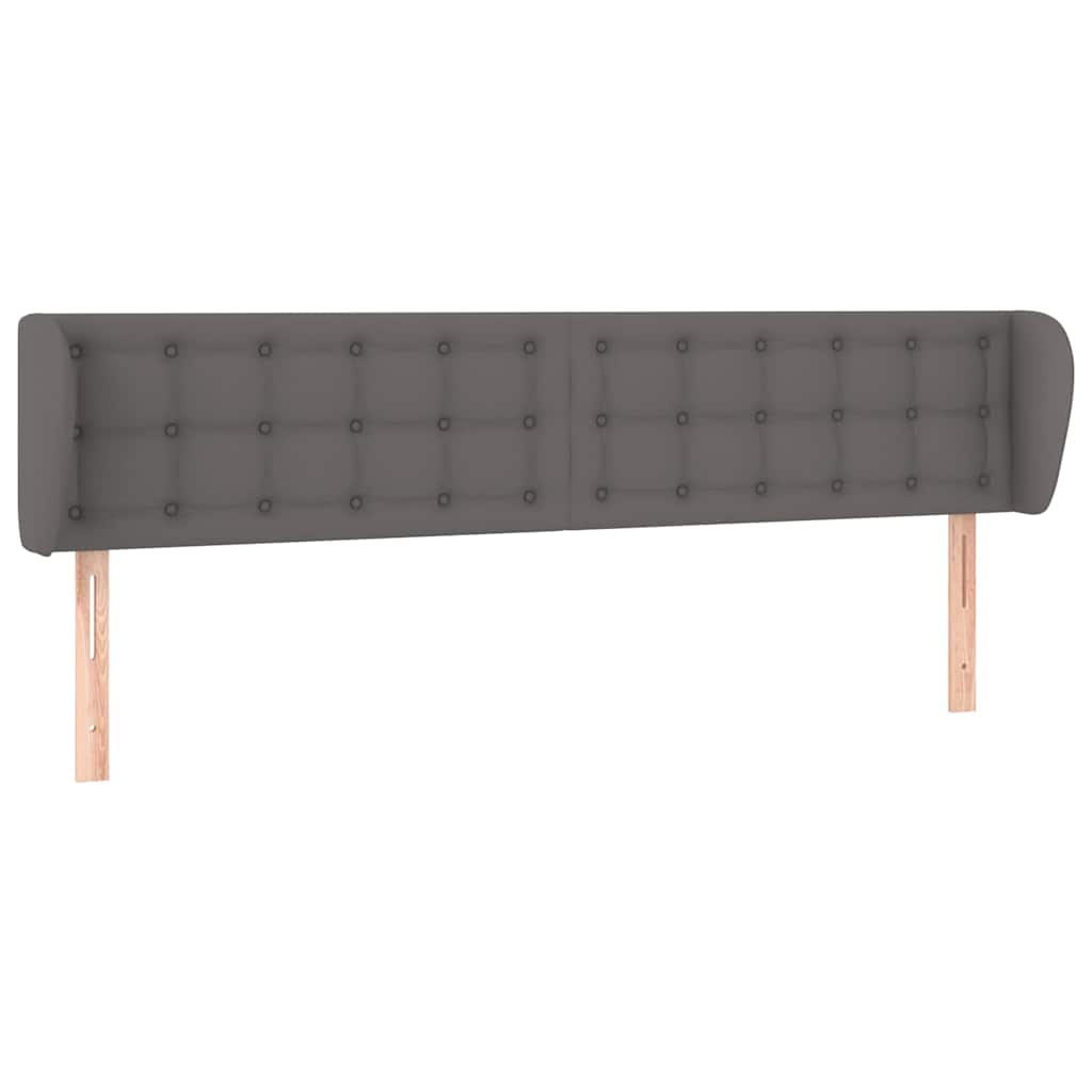 Vidaxl hoofdbord met randen 183x23x78 88 cm kunstleer grijs