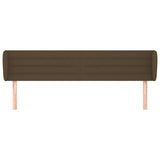 Vidaxl hoofdbord met randen 163x23x78 88 cm stof donkerbruin
