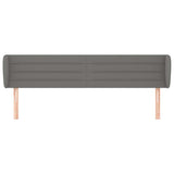 Vidaxl hoofdbord met randen 203x23x78 88 cm stof donkergrijs