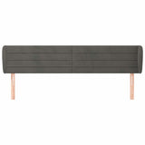 Vidaxl hoofdbord met randen 183x23x78 88 cm fluweel donkergrijs
