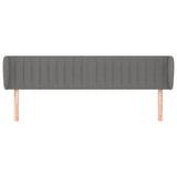 Vidaxl hoofdbord met randen 163x23x78 88 cm stof donkergrijs