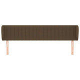 Vidaxl hoofdbord met randen 163x23x78 88 cm stof donkerbruin