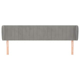 Vidaxl hoofdbord met randen 183x23x78 88 cm fluweel lichtgrijs