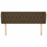 Vidaxl hoofdbord met randen 147x23x78 88 cm stof donkerbruin