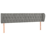 Vidaxl hoofdbord met randen 183x23x78 88 cm fluweel lichtgrijs