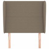Vidaxl hoofdbord met randen 93x23x118 128 cm stof taupe