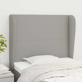 Vidaxl hoofdbord met randen 103x23x118 128 cm stof lichtgrijs
