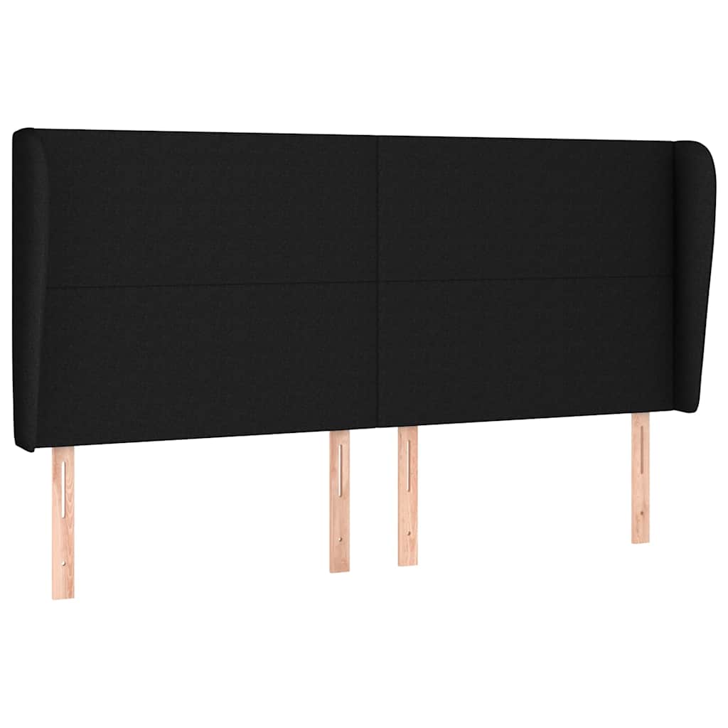 Vidaxl hoofdbord met randen 163x23x118 128 cm stof zwart