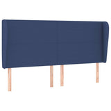 Vidaxl hoofdbord met randen 163x23x118 128 cm stof blauw