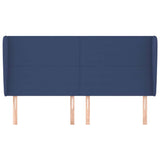 Vidaxl hoofdbord met randen 203x23x118 128 cm stof blauw