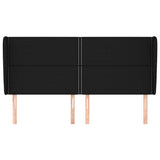 Vidaxl hoofdbord met randen 183x23x118 128 cm stof zwart