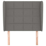 Vidaxl hoofdbord met randen 83x23x118 128 cm stof donkergrijs