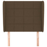 Vidaxl hoofdbord met randen 93x23x118 128 cm stof donkerbruin