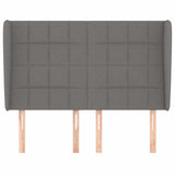 Vidaxl hoofdbord met randen 147x23x118 128 cm stof donkergrijs