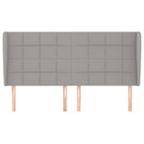 Vidaxl hoofdbord met randen 163x23x118 128 cm stof lichtgrijs