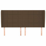 Vidaxl hoofdbord met randen 163x23x118 128 cm stof donkerbruin