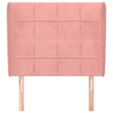 Vidaxl hoofdbord met randen 93x23x118 128 cm fluweel roze