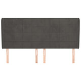 Vidaxl hoofdbord met randen 163x23x118 128 cm fluweel zwart