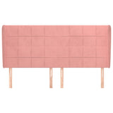 Vidaxl hoofdbord met randen 183x23x118 128 cm fluweel roze