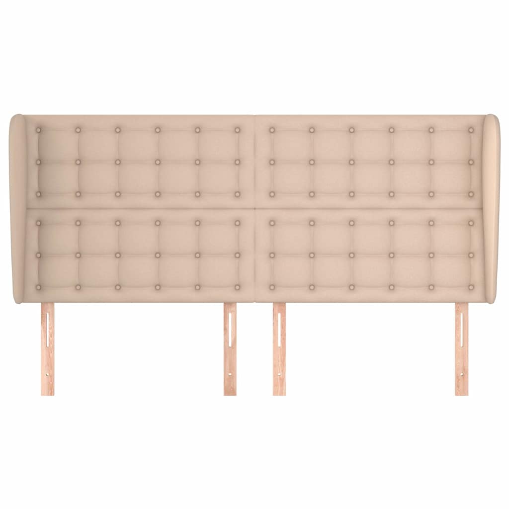 Vidaxl hoofdbord met randen 163x23x118 128cm kunstleer cappuccinokleur