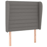 Vidaxl hoofdbord met randen 83x23x118 128 cm stof donkergrijs