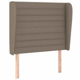 Vidaxl hoofdbord met randen 93x23x118 128 cm stof taupe