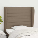 Vidaxl hoofdbord met randen 93x23x118 128 cm stof taupe