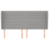 Vidaxl hoofdbord met randen 183x23x118 128 cm stof lichtgrijs