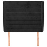 Vidaxl hoofdbord met randen 83x23x118 128 cm fluweel zwart