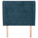 Vidaxl hoofdbord met randen 93x23x118 128 cm fluweel donkerblauw