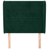 Vidaxl hoofdbord met randen 103x23x118 128 cm fluweel donkergroen