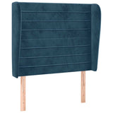Vidaxl hoofdbord met randen 103x23x118 128 cm fluweel donkerblauw