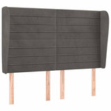 Vidaxl hoofdbord met randen 147x23x118 128 cm fluweel donkergrijs