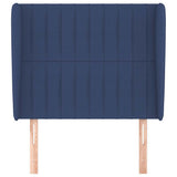 Vidaxl hoofdbord met randen 103x23x118 128 cm stof blauw