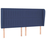 Vidaxl hoofdbord met randen 163x23x118 128 cm stof blauw