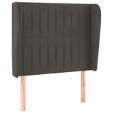 Vidaxl hoofdbord met randen 83x23x118 128 cm fluweel donkergrijs