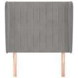Vidaxl hoofdbord met randen 93x23x118 128 cm fluweel lichtgrijs