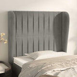 Vidaxl hoofdbord met randen 93x23x118 128 cm fluweel lichtgrijs