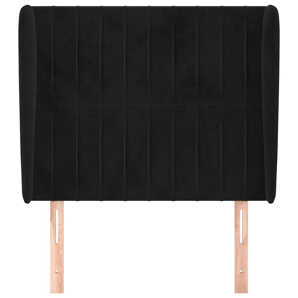 Vidaxl hoofdbord met randen 103x23x118 128 cm fluweel zwart
