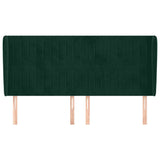 Vidaxl hoofdbord met randen 203x23x118 128 cm fluweel donkergroen