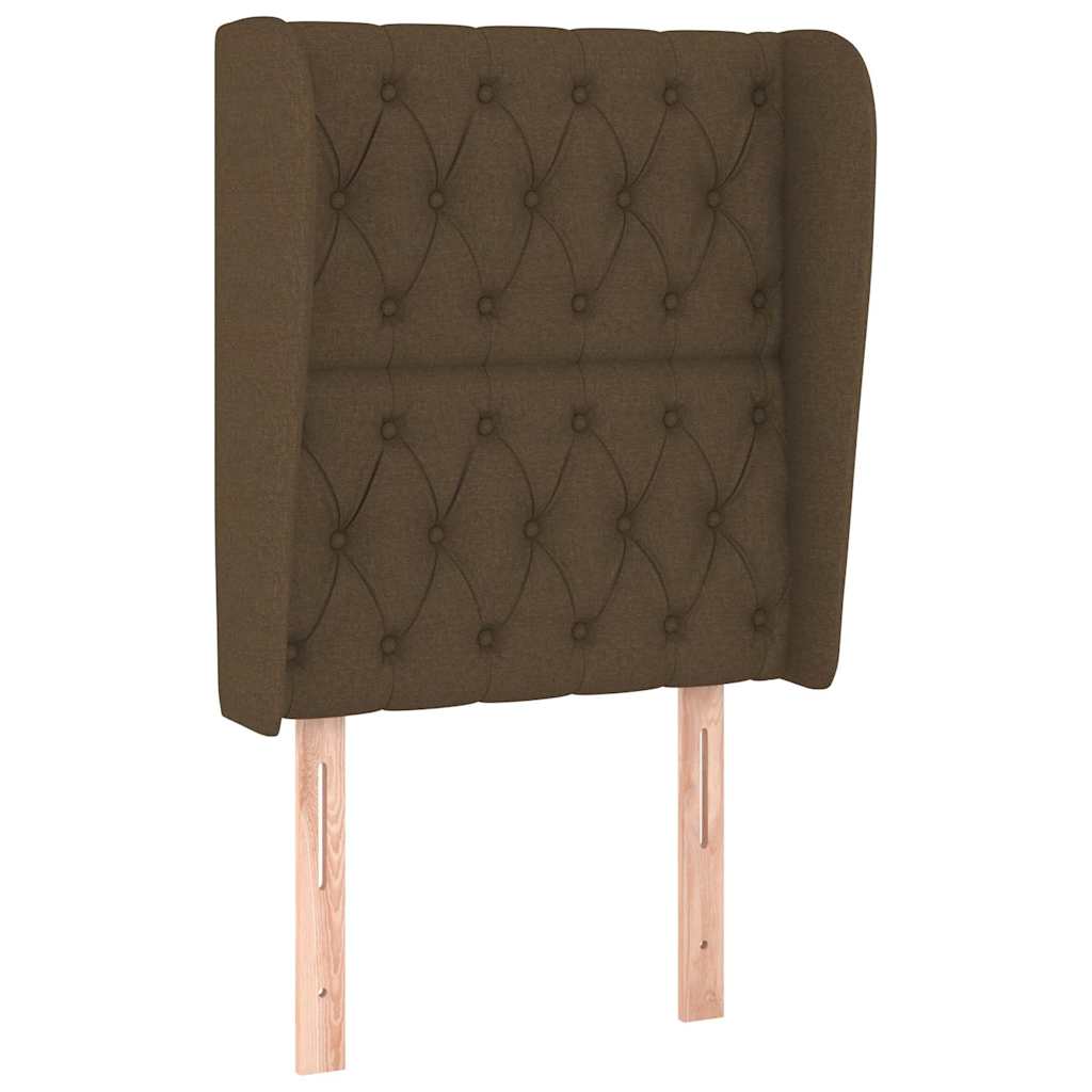 Vidaxl hoofdbord met randen 83x23x118 128 cm stof donkerbruin