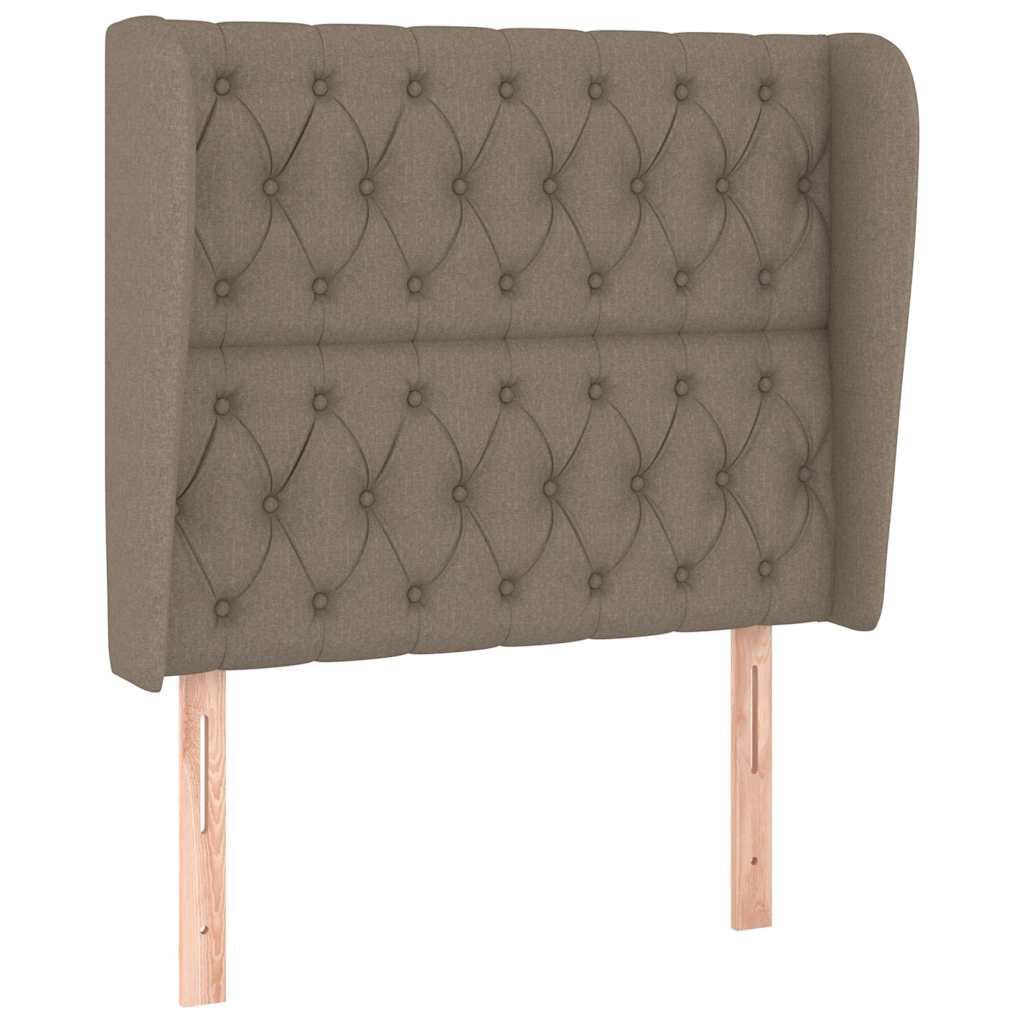 Vidaxl hoofdbord met randen 93x23x118 128 cm stof taupe