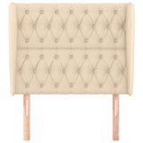 Vidaxl hoofdbord met randen 103x23x118 128 cm stof crèmekleurig