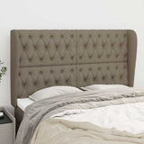 Vidaxl hoofdbord met randen 147x23x118 128 cm stof taupe