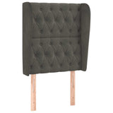 Vidaxl hoofdbord met randen 83x23x118 128 cm fluweel donkergrijs