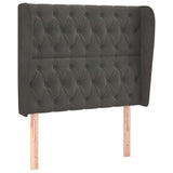 Vidaxl hoofdbord met randen 93x23x118 128 cm fluweel donkergrijs